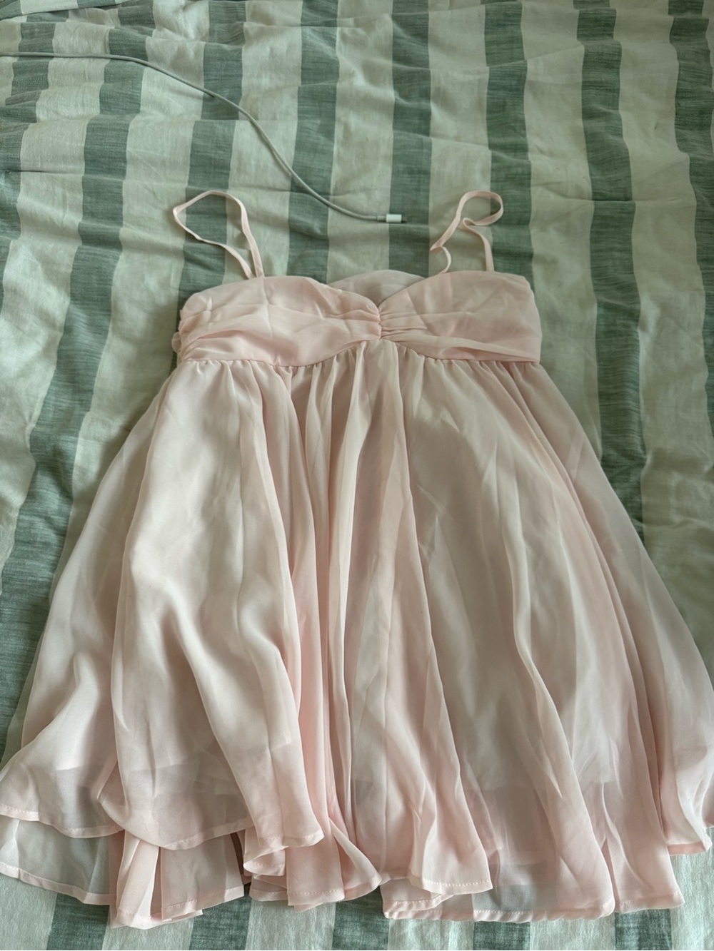 Strappy Chiffon Party Dress - Light Pink